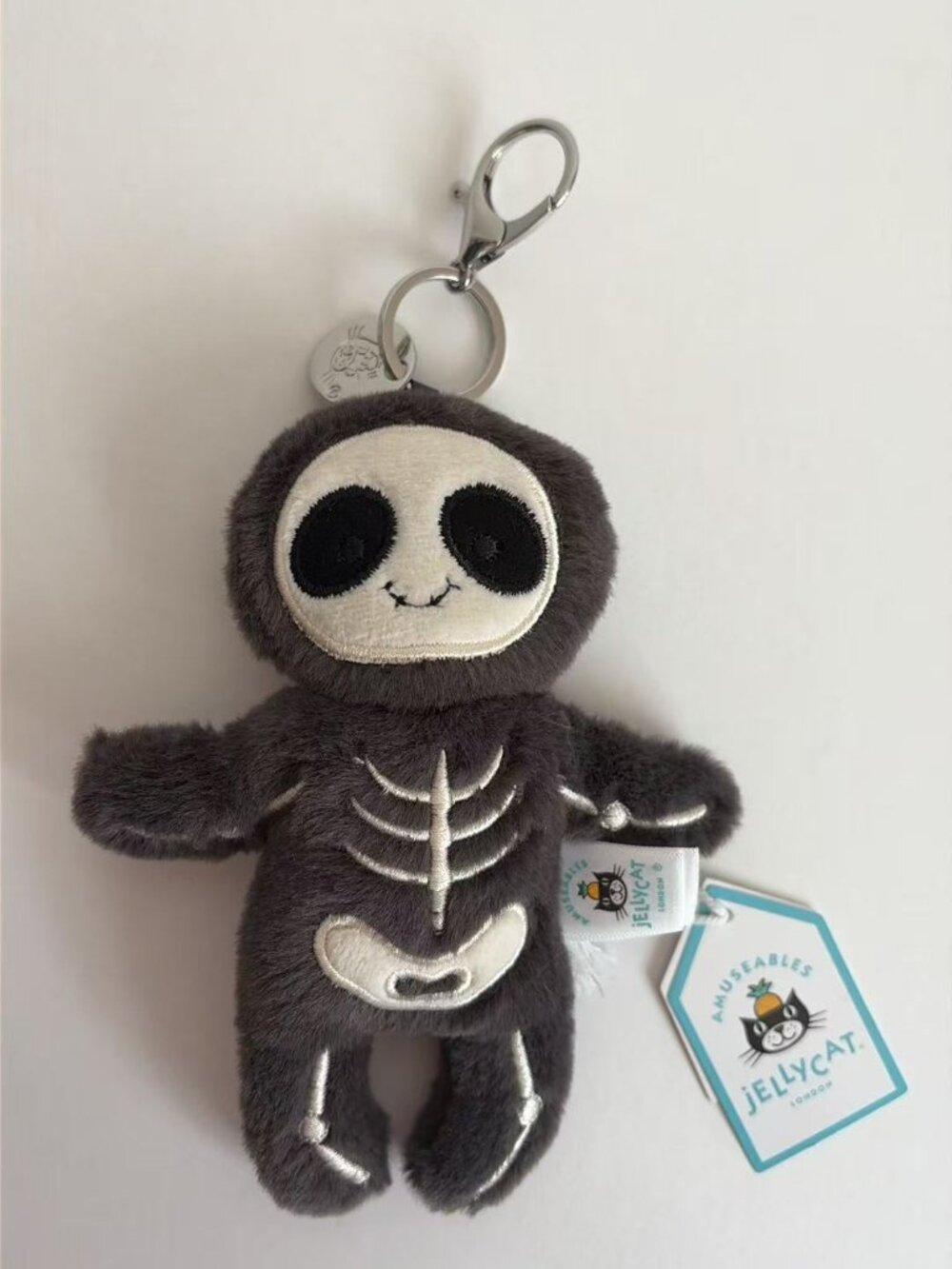 Jellycat Skeleton Bob Bag Charm BNWT Fast Shipping